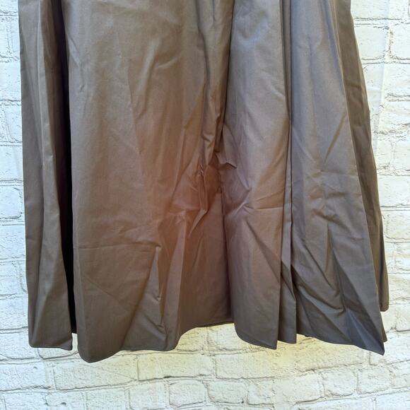 Les Copains Skirt Brown Midi NWT Italian Size 42 Fall Classic Luxury Italy - Picture 6 of 10